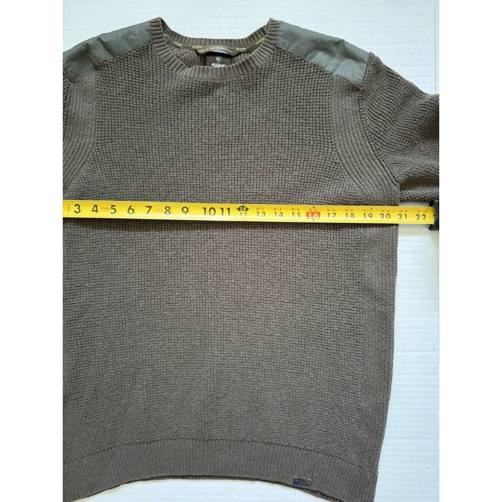 Kuhl Evader Sweater Mens Size M Brown Merino Wool Crewneck Outdoor Pullover